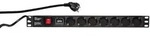 LOGILINK 19" 7-fach PDU mit Schalter, &Uuml;berspannungsschutz, 2m