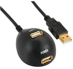 INLINE USB 2,0 Verl&auml;ngerung, Stecker / Buchse, Typ A, schwarz, mit Standfuss,...