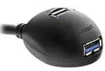 INLINE USB 3,0 Verl&auml;ngerung, A Stecker / Buchse, schwarz, mit Standfu&szlig;, 1m