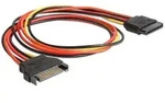 DeLOCK SATA-Stromadapter 15-Pin SATA Stecker auf 15-Pin SATA Buchse