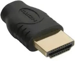 INLINE HDMI Adapter, HDMI A Stecker auf Micro HDMI D Bu, vergoldete Kontakte