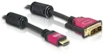 DELOCK HDMI Kabel HDMI A / DVI(18+1) St/St, Premium, 2m