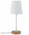 PAULMANN Neordic Stellan Tischleuchte max.1x20W E27 Wei&szlig;/Holz 230V Stoff/Metall/Holz