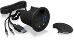 ICY BOX USB 3.0 Tisch-Hub mit 2x Type-C, 2x Type-A, 1x Audio Ein-/Ausgang