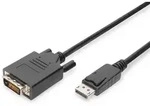 DIGITUS DisplayPort Adapterkabel,Typ DP - DVI (24+1) St/St, 3.0m, m/Verriegelung DP