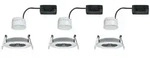 PAULMANN EBL Set Nova Coin rund starr LED 3x6,5W 2700K 230V Alu ged/Alu