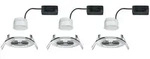 PAULMANN EBL Set Nova Coin rund starr LED 3x6,5W 2700K 230V Chrom/Alu