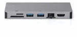 DIGITUS Dockingstation USB3.0/C 8Port Travel Dock 4K grau
