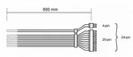 BE QUIET! MB POWER CABLE CB-6620 EASYTEC II, silber SLV 184534