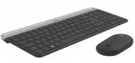 LOGITECH MK470 Slim Wireless Keyboard and Mouse Combo grau, USB, UK