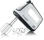 SEVERIN HM 3830 Handmixer, 400W, 5 Stufen, wei&szlig;-schwarz, Spralkabel