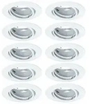 PAULMANN Einbauleuchte Base Basisset schwenkbar rund 90mm 20&deg; GU10 max. 10W 230V