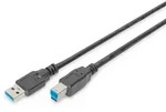 DIGITUS USB 3.0 Anschlusskabel, Typ A - B St/St, 1.8m, USB 3.0 konform, sw