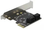 DELOCK 4 Port SATA PCI Express x1 Karte Low Profile Formfakt