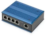 DIGITUS Industrieller 4-Port Gigabit PoE Switch + 1 uplink DIN rail, erweiterter