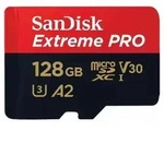 SANDISK Extreme PRO R200/W90 microSDXC 128GB Kit, UHS-I U3, A2, Class 10