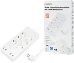 LOGILINK Wi-Fi Smart-Steckdosenleiste 6-fach, 3840W, 4x USB-A, Smart-Steckdosenleiste