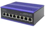 DIGITUS Industrieller 8-Port Fast Ethernet PoE Switch DIN rail, erweiterter Temp.