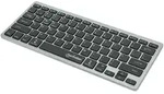 MANHATTAN Ultra Slim Dual-Mode Wireless Keyboard, schwarz/silber, USB/Bluetooth, DE
