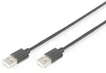DIGITUS USB 2.0 Anschlusskabel, Typ A St/St, 1.0m, USB 2.0 konform, sw
