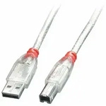 LINDY 0.5m USB 2.0 Typ A an B Kabel, transparent