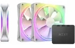 NZXT F Series F120 RGB DUO, Matte White, wei&szlig;, 3er-Pack, LED-Steuerung, 120mm