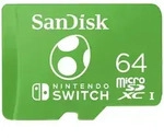 SANDISK Nintendo Switch R100/W90 microSDXC 64GB, UHS-I U3, Class 10, Yoshi