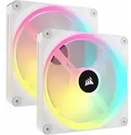 CORSAIR iCUE LINK QX140 RGB Starter Kit, wei&szlig;, 2er-Pack, LED-Steuerung, 140mm