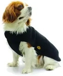 Fashion Dog Fleece-Hundemantel - Schwarz - 39 cm