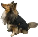 Fashion Dog Hunde-Regenmantel mit Fleecefutter - Schwarz - 39 cm