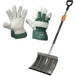 Freund-Victoria - Alu-Schneeschieber mit Fl&uuml;sterkante inkl. Handschuhe Worker
