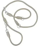 Kieffer Hundeleine Ultrasoft Horsebit, rundgen&auml;ht, 2m, 10mm - Taupe/Chrom