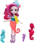 MATTEL HCF73 Royal Enchantimals Sedda Seahorse-Puppe (ca. 15 cm) mit 4...