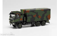 HERPA 746786 1:87 Iveco Trakker 6x6 mit Wechselaufbau Flecktarndesign