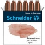 SCHNEIDER 166107 Tintenpatronen Pastell cognac, 6er Schachtel