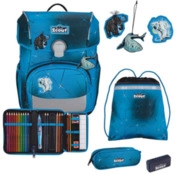 SCOUT 75460503900 Schulranzen-Set 5-teilig Neo Exklusiv Safety Light Polar Blue