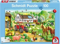 SCHMIDT SPIELE 56003 Fr&ouml;hlicher Bauernhof, 100 Teile