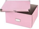 Idena Aufbewahrungsbox mit Deckel faltbar rosa 35 x 28 x 17 cm