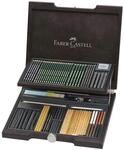 Faber-Castell Pitt Monochrome Holzkoffer, 85-teilig
