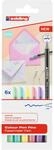 edding 1200 Fasermaler colourpen pastell, 1mm, 6er Set, sortiert