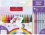Faber-Castell 24er Kartonetui Filzstifte Einhorn Pastellfarben mit coolem