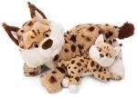 NICI 49812 Kuscheltier Luchs Mutter 40cm & Kind 20cm liegend