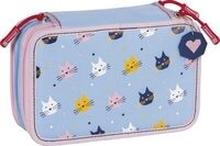 BRUNNEN 104912107 Sch&uuml;ler-Etui 3 Rei&szlig;verschl&uuml;sse Cats