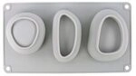 RAYHER 36107000 Silikon-Gie&szlig;form Steine gro&szlig;, 14,5 x 26 x 3,5 cm, 3 Formen