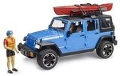 BRUDER 02529 Jeep Wrangler Rubicon Unlimited mit Kajak und Figur