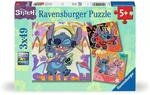Ravensburger 12001070 Kinderpuzzle 3x49 Teile - Disney Stitch - Einfach nur spielen