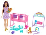 MATTEL HXM99 Barbie Skipper Babysitter Zwillings-Kinderzimmer-Spielset