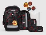 ergobag Maxi Set Schulranzen-Set TaekB&auml;rdo, 6 teilig Grau Rot 24 Liter