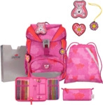 DERDIEDAS D8505182 Schulrucksack-Set 5-teilig Roses ErgoFlex Light