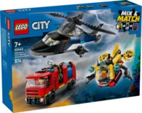 LEGO&reg; City 60462 Fahrzeuge Kombinationsset mit Hubschrauber, L&ouml;schauto und U-Boot